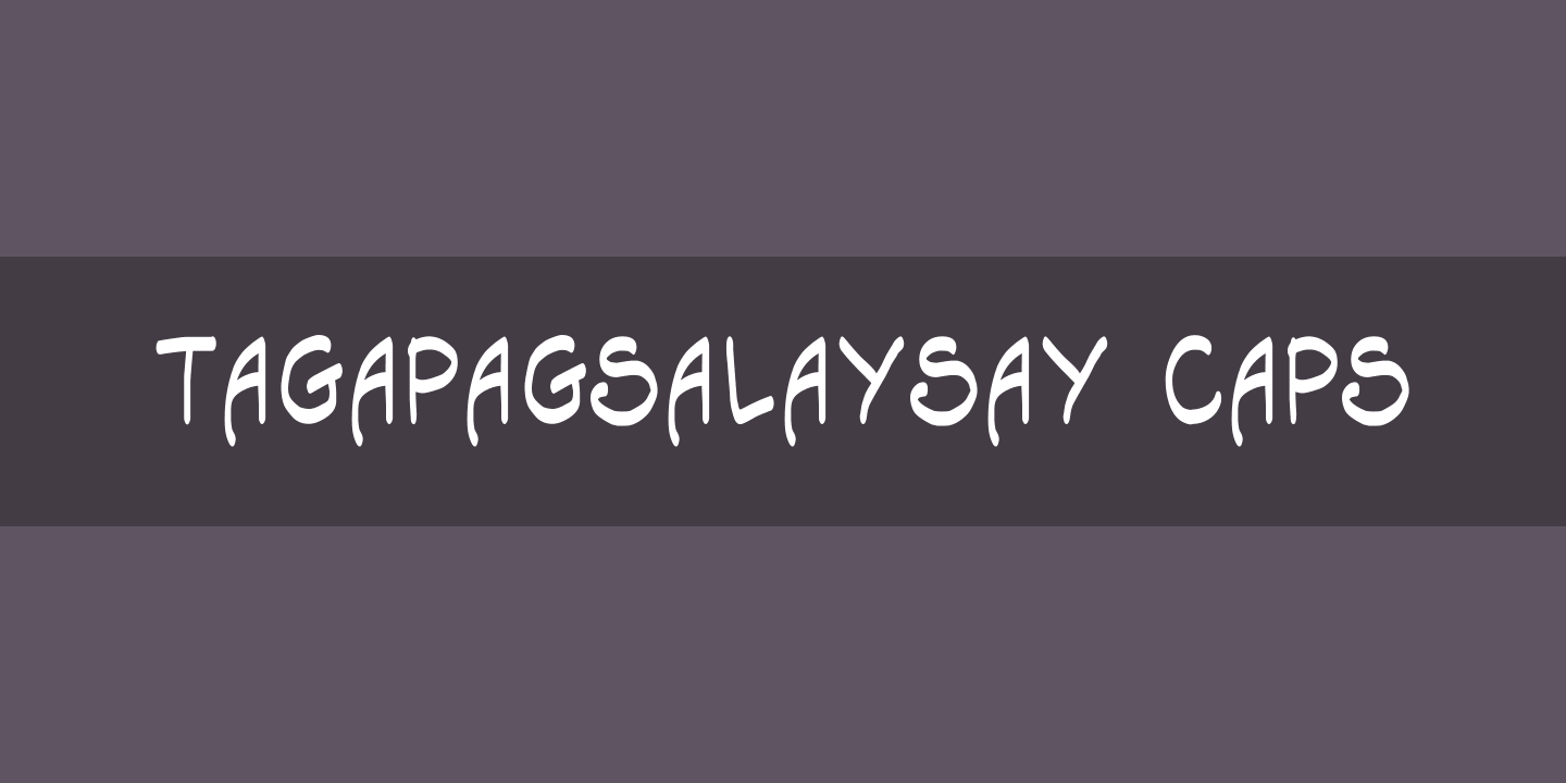 Шрифт Tagapagsalaysay Caps